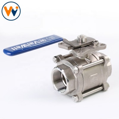 3pc Stainless Steel BSP NPT Thread Ball Valve