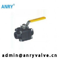 NPT Bsp Welding Bw Ball Valve Three Pieces Forged Steel F304 F316 Ball Valve